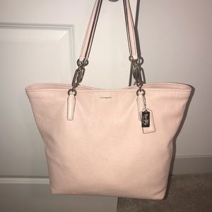 Light Blush All Genuine Soft Leather Coach Tote